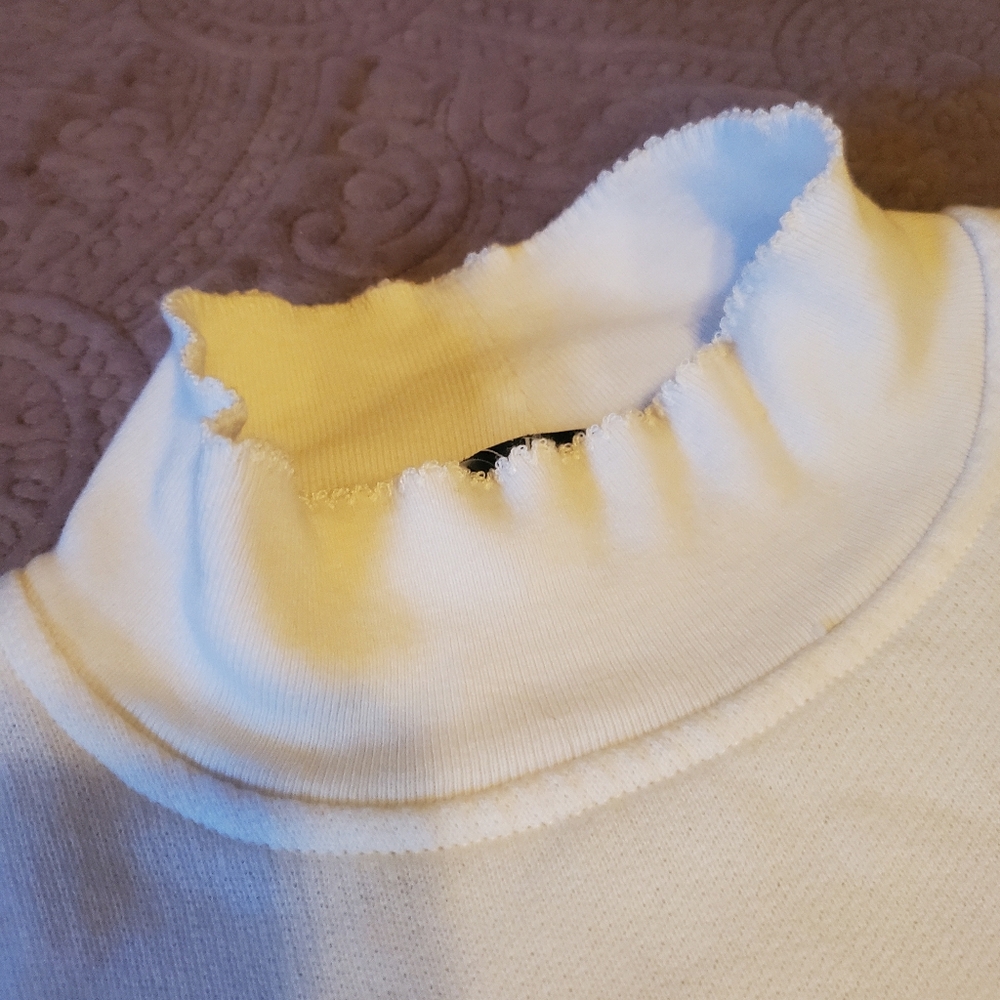 J.CREW Heritage Terry Mockneck Cropped Sweashirt In Stripe Women's SZ S - Picture 10 of 14